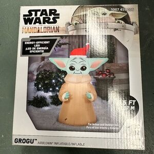 Baby Yoda Christmas Lawn Inflatable